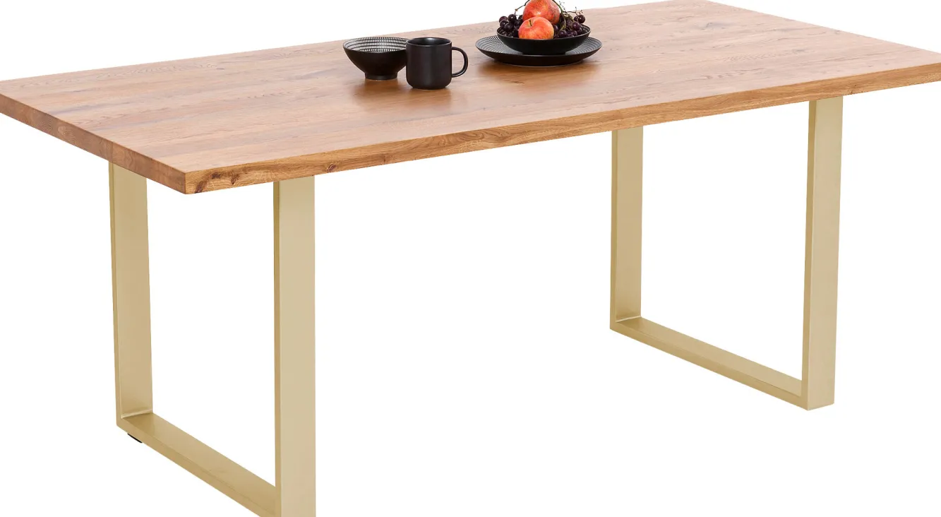 Best KARE Design Stół Jackie 160x80 cm dąb - nogi złote - KARE
