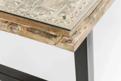 Outlet KARE Design Stół Kalif 200x90 cm transparentno-drewniany - KARE