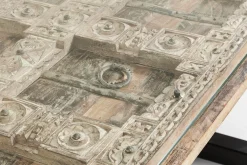 Outlet KARE Design Stół Kalif 200x90 cm transparentno-drewniany - KARE