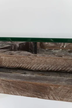 Outlet KARE Design Stół Kalif 200x90 cm transparentno-drewniany - KARE