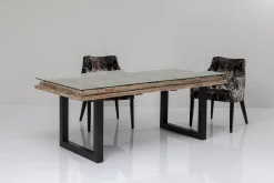 Outlet KARE Design Stół Kalif 200x90 cm transparentno-drewniany - KARE