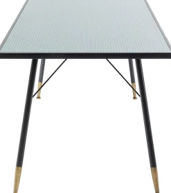 Sale KARE Design Stół La Gomera 160x80 cm grafitowy - blat szklany - KARE