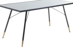 Sale KARE Design Stół La Gomera 160x80 cm grafitowy - blat szklany - KARE