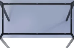 Online KARE Design Stół loft blat szklany przydymiony nogi stalowe czarne 180x90 cm - KARE