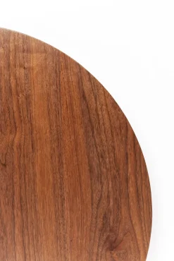 Hot KARE Design Stół loft w okleinie orzech włoski noga czarna Ø80 cm - KARE