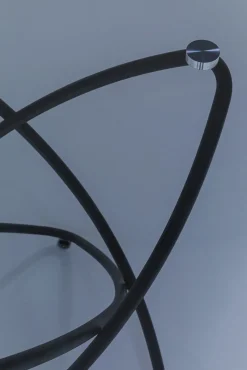 Sale KARE Design Stół Molekular Ø120 cm czarny - blat szklany - KARE