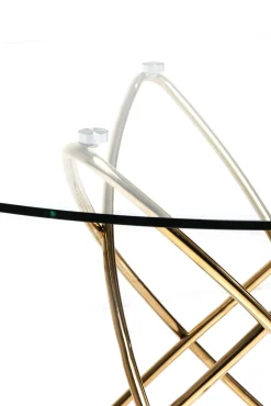 Sale KARE Design Stół Molekular Ø120 cm złoty - KARE