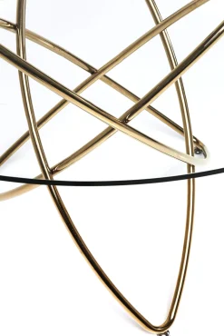 Sale KARE Design Stół Molekular Ø120 cm złoty - KARE
