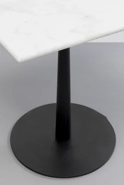 Online KARE Design Stół ogrodowy czarno-biały blat kwadratowy marmurowy 70x70 cm - KARE