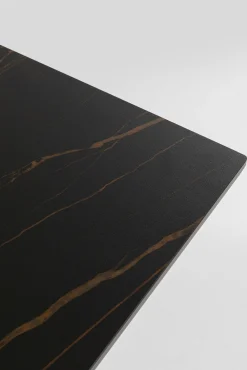 Fashion KARE Design Stół ogrodowy czarny blat ceramika nogi aluminium 180x90 cm - KARE