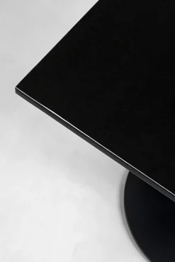 Fashion KARE Design Stół ogrodowy czarny blat kwadratowy granitowy 70x70 cm - KARE