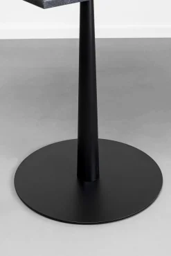 Fashion KARE Design Stół ogrodowy czarny blat kwadratowy granitowy 70x70 cm - KARE