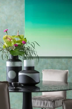 Hot KARE Design Stół ogrodowy czarny ze szklanym blatem Ø150 cm - KARE