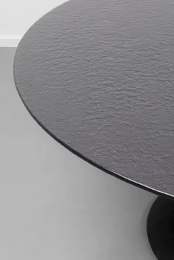 Hot KARE Design Stół ogrodowy czarny ze szklanym blatem Ø150 cm - KARE