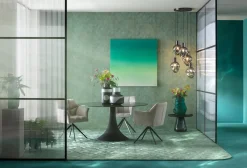 Hot KARE Design Stół ogrodowy czarny ze szklanym blatem Ø150 cm - KARE