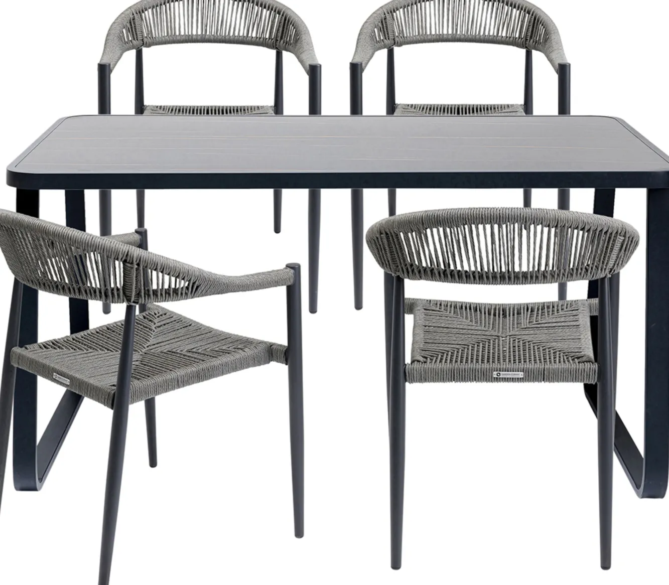 Fashion KARE Design Stół ogrodowy Santos 143x83 cm czarny - KARE