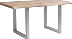 Discount KARE Design Stół Pure Nature 160x80 cm drewniano-srebrny - KARE
