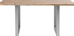 Discount KARE Design Stół Pure Nature 160x80 cm drewniano-srebrny - KARE