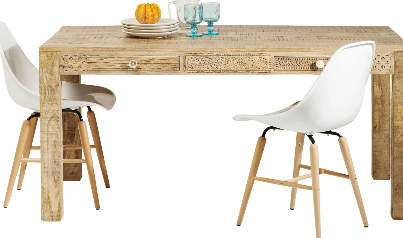 Hot KARE Design Stół Puro Plain z szufladami 160x80cm naturalny - KARE