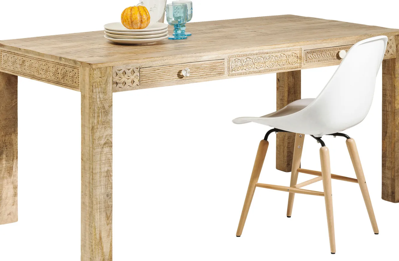 Hot KARE Design Stół Puro Plain z szufladami 160x80cm naturalny - KARE