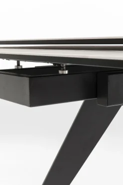 Online KARE Design Stół rozkładany Amsterdam 200-290x100 cm szary - nogi czarne - KARE