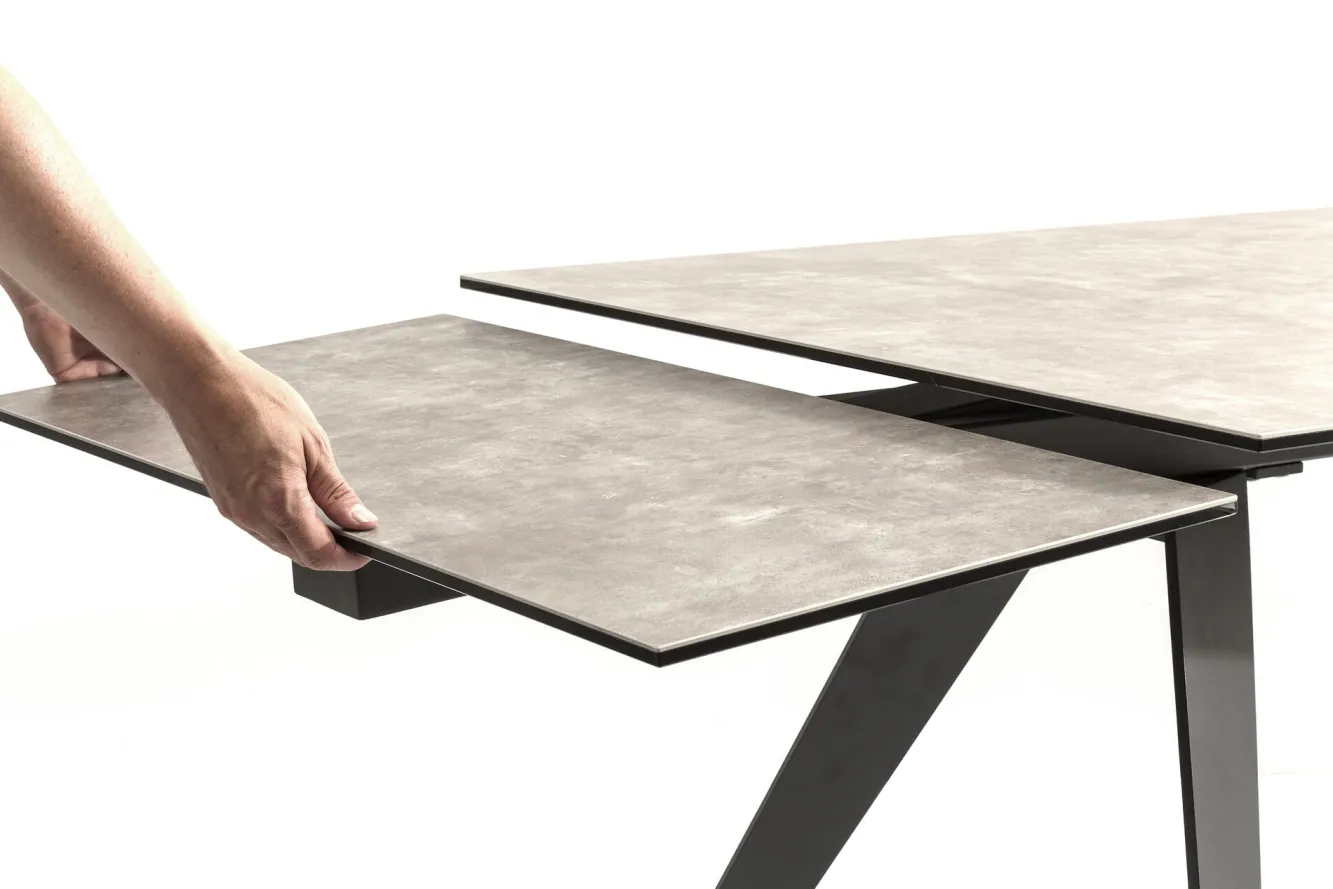 Sale KARE Design Stół rozkładany Amsterdam 160-240x90 cm szary - KARE