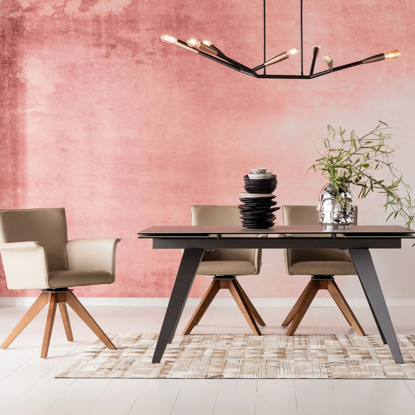 Sale KARE Design Stół rozkładany Amsterdam 160-240x90 cm szary - KARE