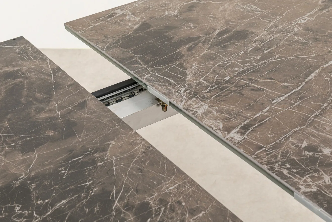 Sale KARE Design Stół rozkładany blat ceramika i szkło podstawa czarna 200-260x100 cm - KARE