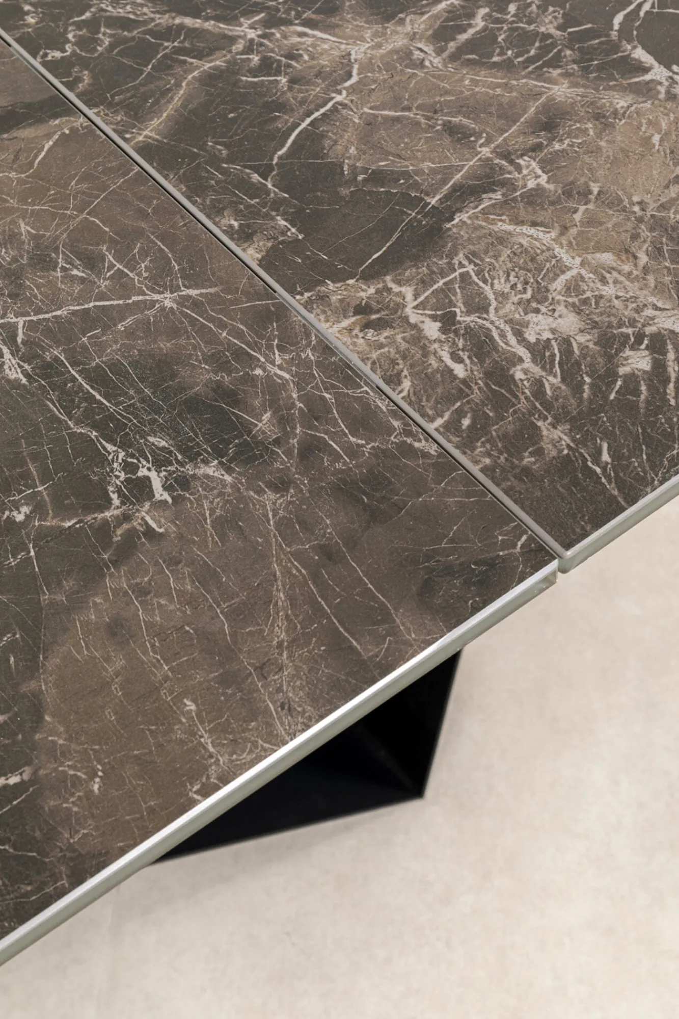 Sale KARE Design Stół rozkładany blat ceramika i szkło podstawa czarna 200-260x100 cm - KARE