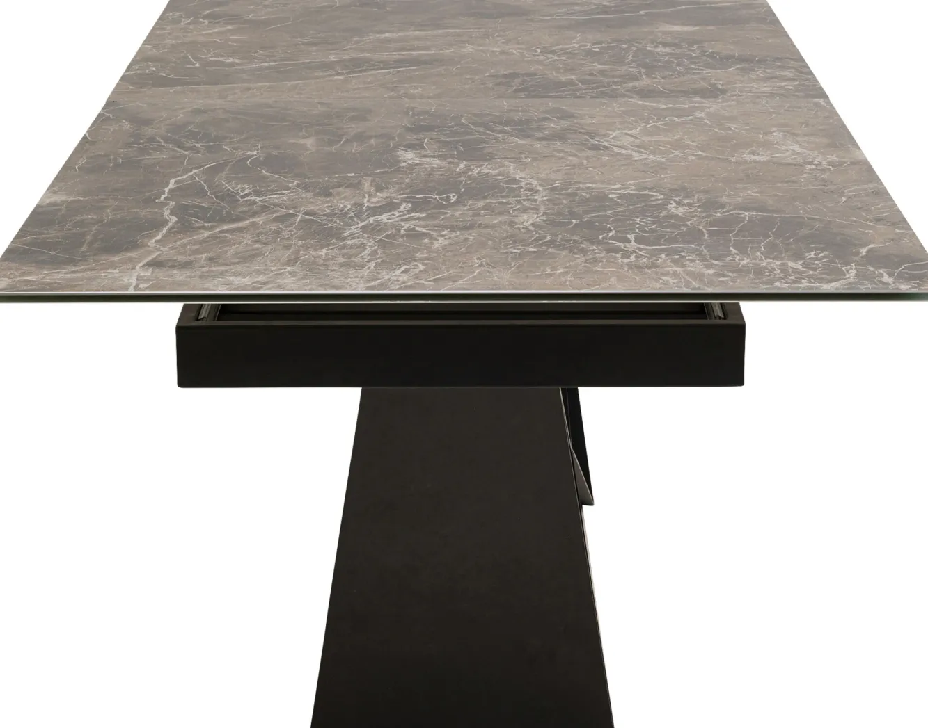 Sale KARE Design Stół rozkładany blat ceramika i szkło podstawa czarna 200-260x100 cm - KARE