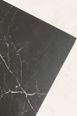 Discount KARE Design Stół rozkładany czarny blat ceramika nogi stalowe 180-260x90 cm - KARE