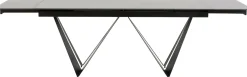 Discount KARE Design Stół rozkładany czarny blat ceramika nogi stalowe 180-260x90 cm - KARE