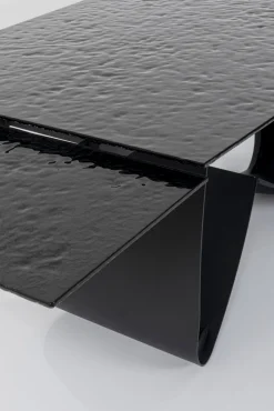 New KARE Design Stół rozkładany do jadalni w kolorze czarnym szkło i stal 180-260x95 cm - KARE