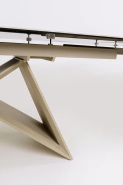 Clearance KARE Design Stół rozkładany Nelly Greige 180(40+40)x90cm - KARE