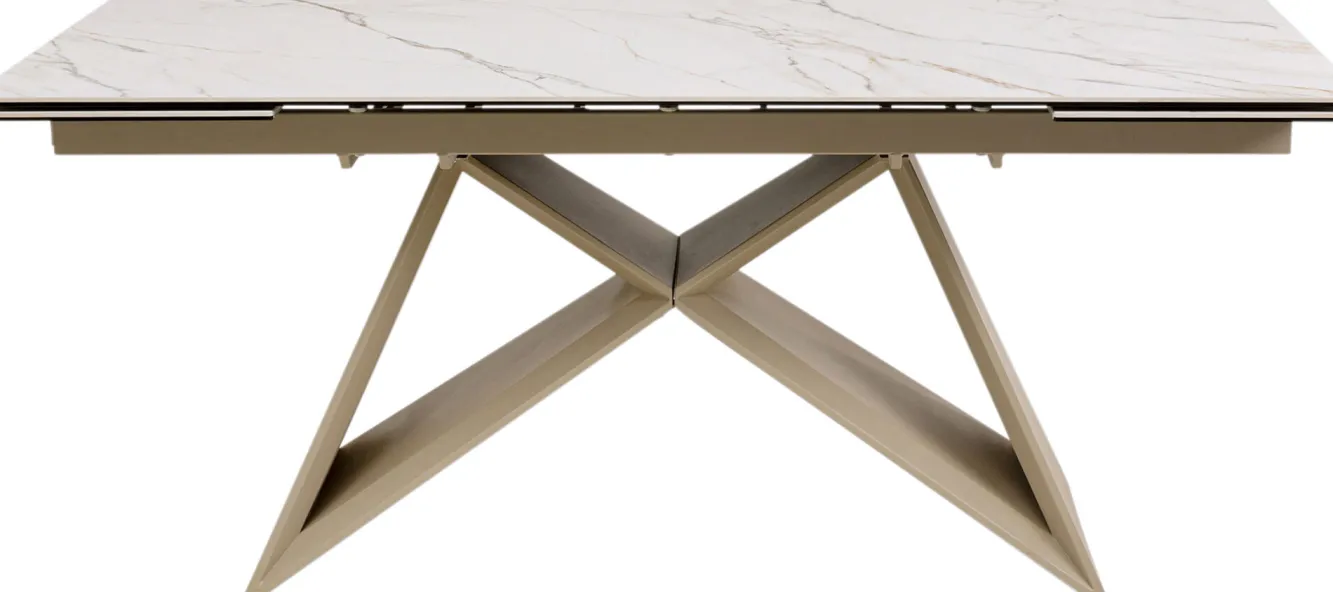 Clearance KARE Design Stół rozkładany Nelly Greige 180(40+40)x90cm - KARE