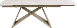 Clearance KARE Design Stół rozkładany Nelly Greige 180(40+40)x90cm - KARE
