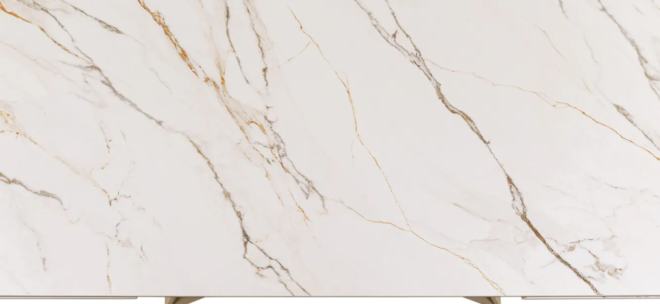 Clearance KARE Design Stół rozkładany Nelly Greige 180(40+40)x90cm - KARE