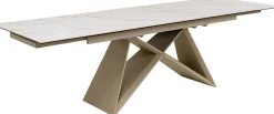 Clearance KARE Design Stół rozkładany Nelly Greige 180(40+40)x90cm - KARE