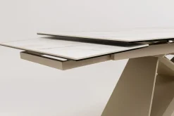 Clearance KARE Design Stół rozkładany Nelly Greige 180(40+40)x90cm - KARE
