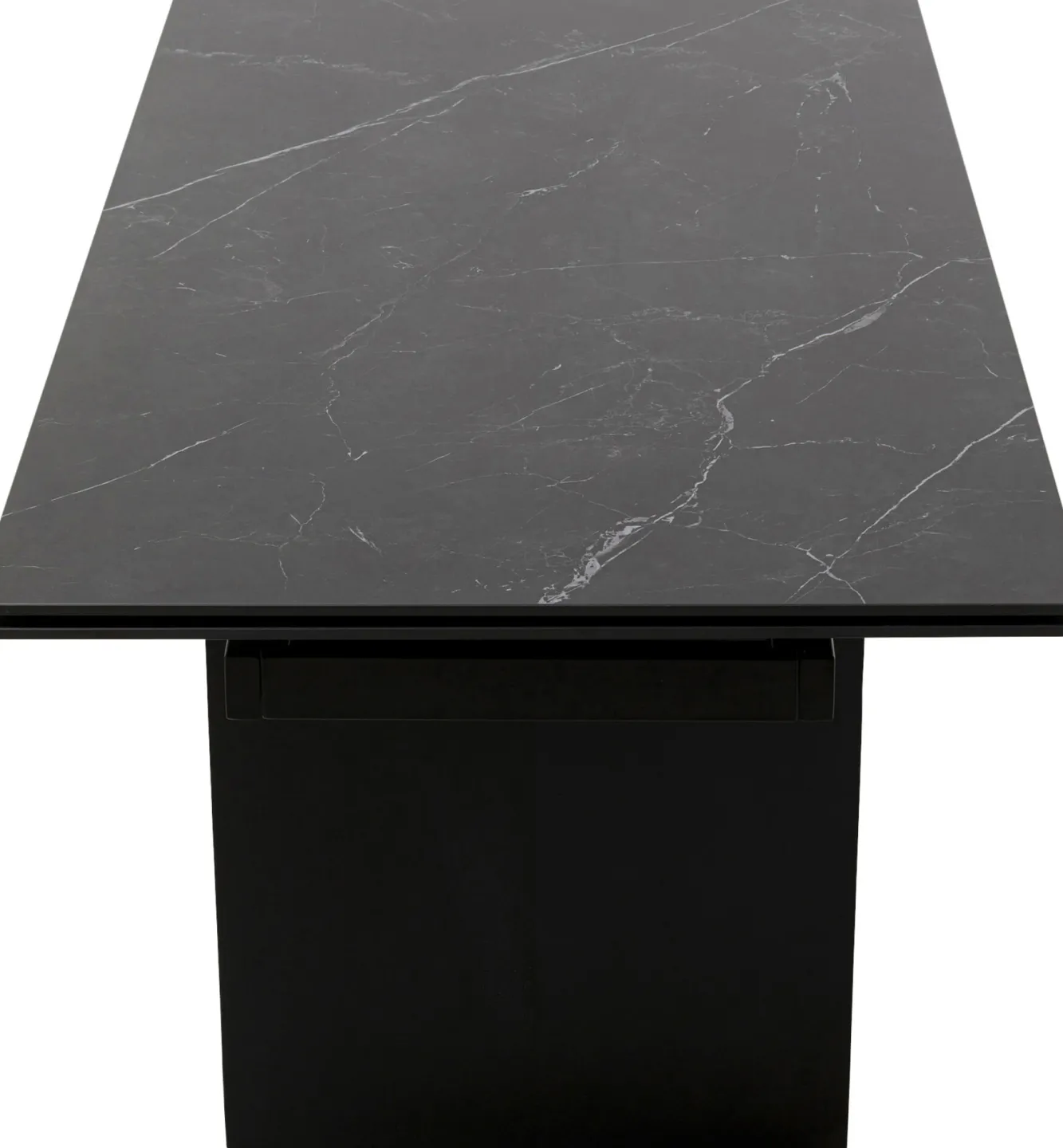 Discount KARE Design Stół rozkładany Novel 180-260x90 cm czarny - blat ceramika - KARE