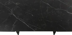 Discount KARE Design Stół rozkładany Novel 180-260x90 cm czarny - blat ceramika - KARE