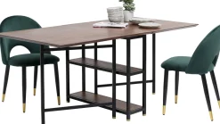 Clearance KARE Design Stół rozkładany Ravello 175x80 cm sheesham brązowy - nogi czarne - KARE