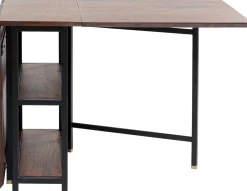 Clearance KARE Design Stół rozkładany Ravello 175x80 cm sheesham brązowy - nogi czarne - KARE