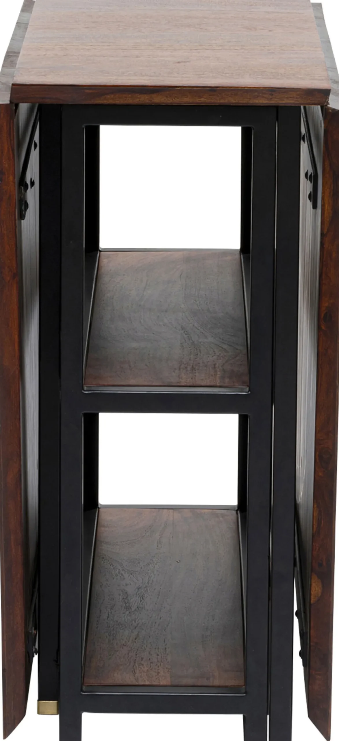 Clearance KARE Design Stół rozkładany Ravello 175x80 cm sheesham brązowy - nogi czarne - KARE