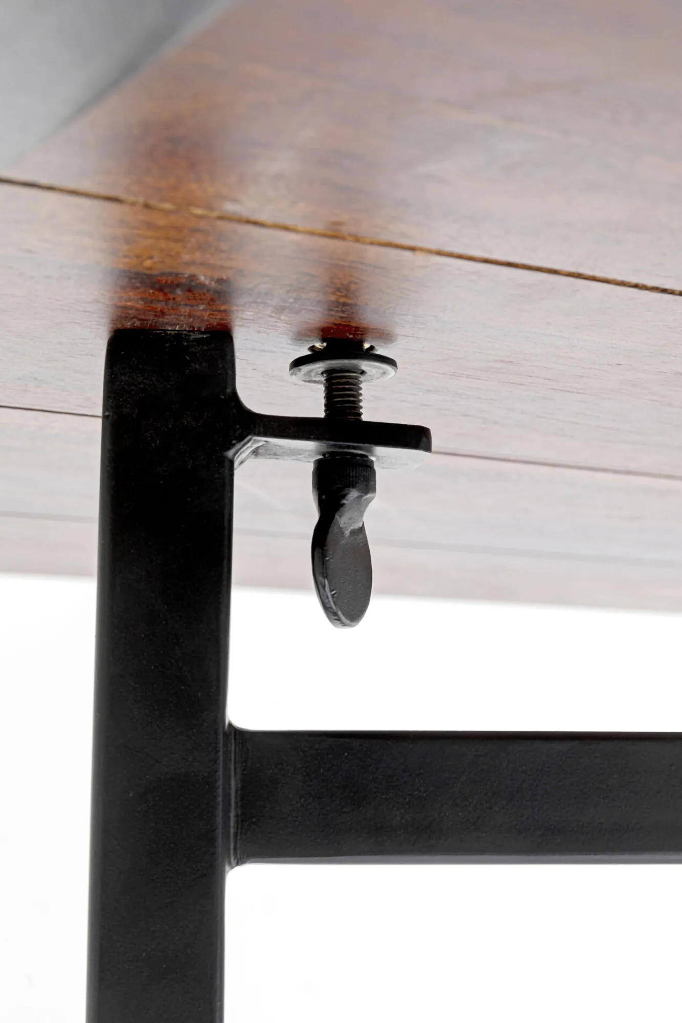 Clearance KARE Design Stół rozkładany Ravello 175x80 cm sheesham brązowy - nogi czarne - KARE