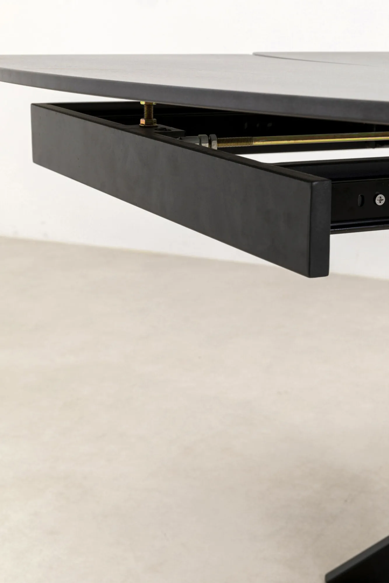 Sale KARE Design Stół rozkładany z ceramicznym blatem nogi czarne 120-180x90 cm - KARE