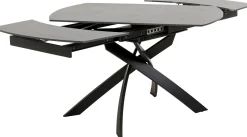 Sale KARE Design Stół rozkładany z ceramicznym blatem nogi czarne 120-180x90 cm - KARE