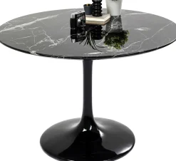 Best KARE Design Stół Solo Marble ∅110x76 cm czarny - KARE