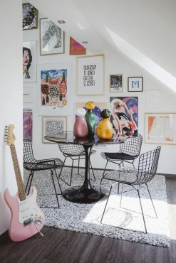 Best KARE Design Stół Solo Marble ∅110x76 cm czarny - KARE