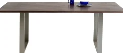 New KARE Design Stół Symphony Walnut 180x90 cm akacja nogi chromowe - KARE